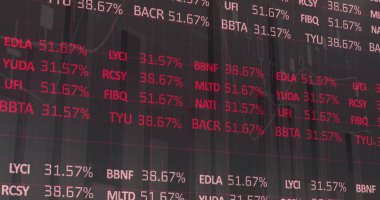 İstatistik ve finansal veri işleme resimleri. küresel finans, iş ve dijital arayüz kavramı dijital olarak oluşturulmuş görüntü.