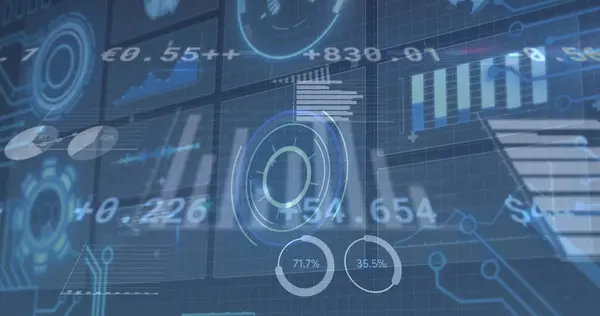 Bilde Finansiell Databehandling Statistikk Global Virksomhet Økonomi Digitalt Grensesnitt Databehandling – stockfoto