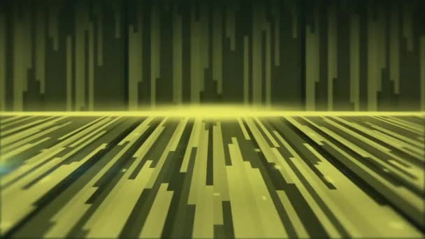Animation Glühend Grüner Lichtwellen Die Sich Über Schwarzen Hintergrund Bewegen — Stockvideo