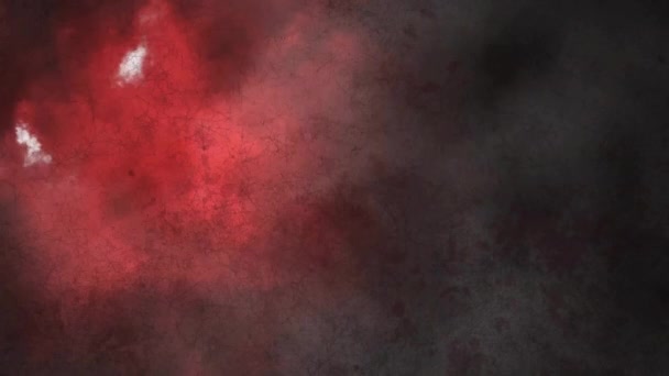 Animation Von Roten Explosionsblitzen Und Grauem Rauch Auf Schwarzem Hintergrund — Stockvideo