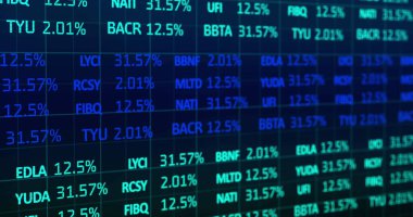 Siyah arkaplan üzerinde veri işleme resmi. küresel iş ve dijital arayüz kavramı dijital olarak oluşturulmuş görüntü.