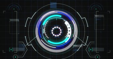 Küre ve bağlantı ağlı metin görüntüsü. Dijital arayüz teknolojisi ve ağ konsepti dijital olarak oluşturuldu.