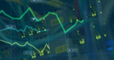 İnternet sunucusunun kapatılmasına karşı finansal veri işleme. küresel finans ve iş teknolojisi kavramı