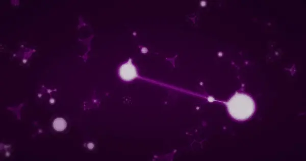 Image Chemical Graphs Floating Purple Background Coronavirus Covid Pandemic Concept — Stock Photo, Image