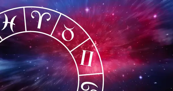 Composición Del Símbolo Del Signo Estrella Capricornio Rueda Del Zodiaco —  Fotos de Stock