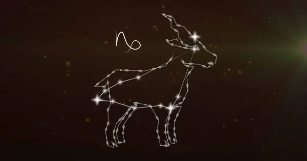 Bild Capricorn Stjärna Tecken Moln Rök Bakgrunden Astrologi Horoskop Och — Stockfoto