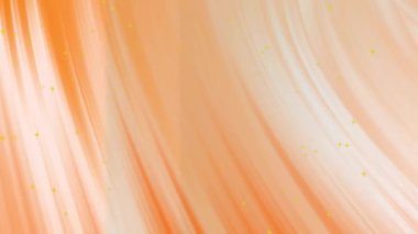 Turuncu ve beyaz kıvrımlı çizgiler üzerinde sarı yıldızların animasyonu. Bağlantı, işleme, enerji, ışık ve iletişim, dijital olarak oluşturulmuş video.