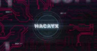 Siyah arkaplan üzerinden hacklenmiş metin ve dijital veri işleme animasyonları. Küresel siber güvenlik, bağlantılar, hesaplama ve veri işleme kavramı dijital olarak oluşturuldu.