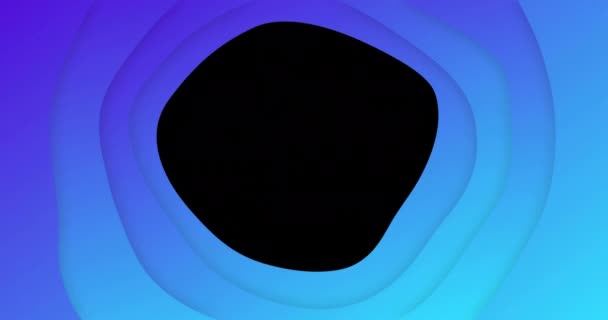 黑色背景上蓝色形状的动画 数字视频的形状 运动和背景概念 — 图库视频影像