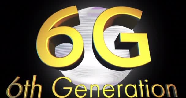 Animación Generación Sobre Globo Sobre Fondo Negro Tecnología Global Informática — Vídeos de Stock