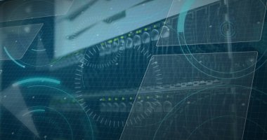 Küre ve bağlantı ağlı metin görüntüsü. Dijital arayüz teknolojisi ve ağ konsepti dijital olarak oluşturuldu.