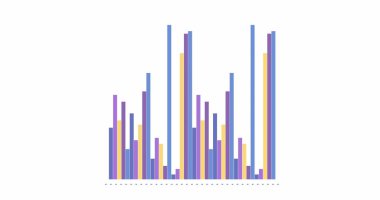 Beyaz arkaplan üzerinde istatistik ve finansal veri işleme resmi. Küresel iş, finans, hesaplama, veri işleme, dijital arayüz ve bağlantılar konsepti dijital olarak oluşturuldu.