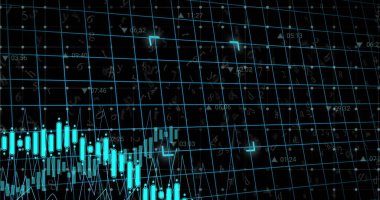Veri işleme üzerinde parmak izi resmi. Küresel iş ve dijital arayüz kavramı dijital olarak oluşturulmuş görüntü.