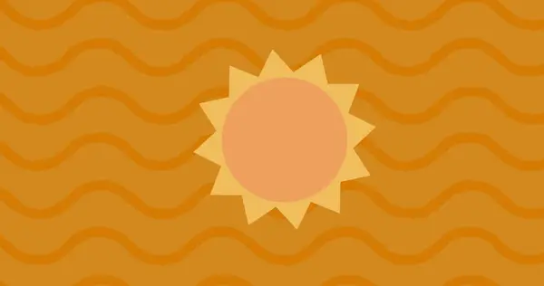 Obraz Obracającego Się Słońca Poruszającego Się Hipnotycznym Ruchu Płynnej Pętli — Zdjęcie stockowe