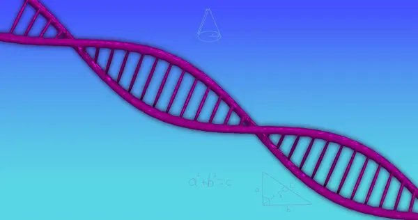 Image Dna Math Formulas Blue Background Science Chemistry Biology Technology — Stock Photo, Image