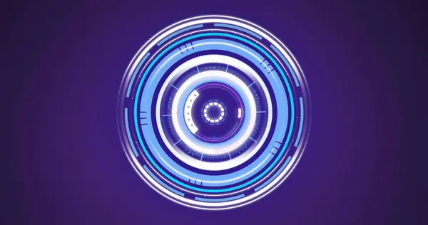 Изображение Сканирования Области Видимости Фиолетовом Фоне Глобальные Технологии Обработка Цифровой — стоковое фото