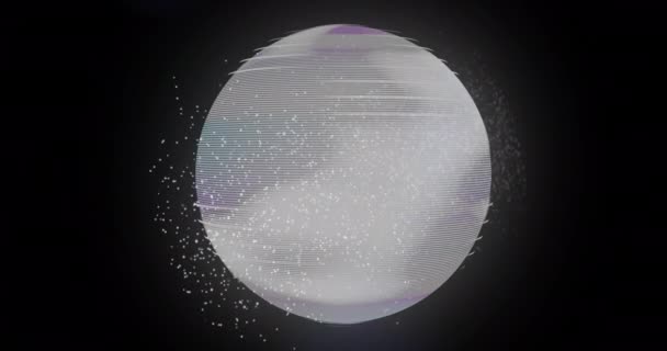 Animation Brin Adn Sur Globe Rotation Concept Interface Technologique Scientifique — Video