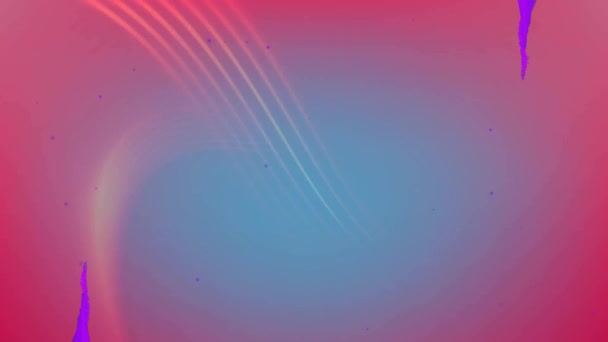 Анімація Фіолетових Мережевих Хвиль Білого Язку Над Яким Синім Червоним — стокове відео