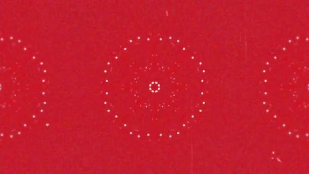 Animering Rörlig Kalejdoskopisk Stjärna Och Hexagon Mönster Med Vita Lampor — Stockvideo