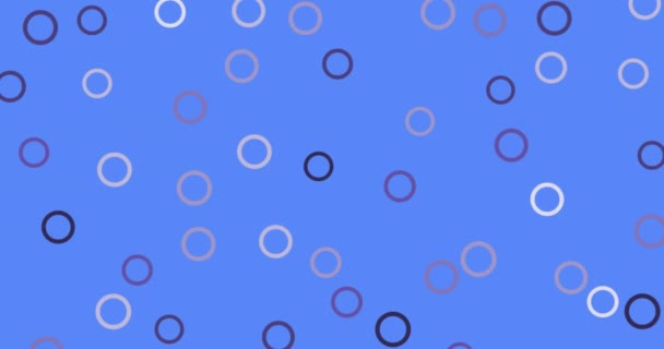 Animation Cercles Sur Fond Bleu Formes Couleurs Mouvement Concept Fond — Video