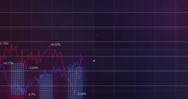 Siyah arkaplandaki veri işleme ve şekillerinin resmi. Küresel iş ve dijital arayüz kavramı dijital olarak oluşturulmuş görüntü.