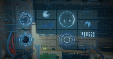 Küre ve bağlantı ağlı metin görüntüsü. Dijital arayüz teknolojisi ve ağ konsepti dijital olarak oluşturuldu.