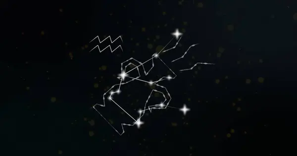 Image Aquarius Star Sign Clouds Smoke Background Astrology Horoscope Zodiac — Stock Photo, Image