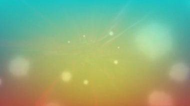 Renkli arka planda ışık lekelerinin canlandırması. Şekiller, şablon ve arkaplan konsepti, dijital olarak oluşturulmuş video.