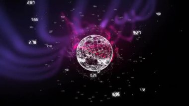 Dünya üzerindeki bağlantı ağının animasyonu. Küresel bağlantılar, hesaplama ve veri işleme kavramı, dijital olarak oluşturulmuş video.