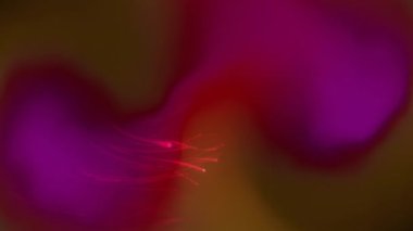 Sarı arka plandaki şekillerin üzerindeki kırmızı izlerin animasyonu. Şekiller, şablon ve arkaplan konsepti, dijital olarak oluşturulmuş video.