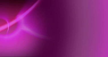 Pembe arka planda hareket eden parlak ışık izlerinin animasyonu. Renk, şekil, ışık ve hareket konsepti, dijital olarak oluşturulmuş video.