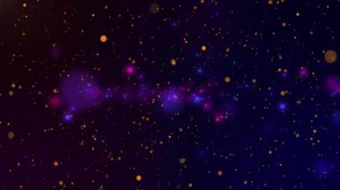 Siyah arkaplandaki ışık noktalarının canlandırması. Şekiller, şablon ve arkaplan konsepti, dijital olarak oluşturulmuş video.