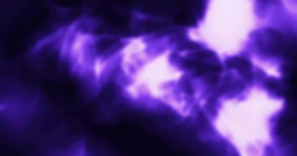 Анимация Пурпурных Световых Дорожек Движущихся Черному Фону Цвет Форма Свет — стоковое видео