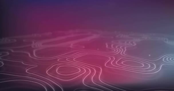 Анимация Белых Линий Фиолетовом Фоне Формы Шаблон Фоновая Концепция Цифровое — стоковое видео