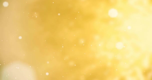 Анімація Сяючих Плям Світла Рухаються Жовтому Тлі Концепція Світла Кольору — стокове відео