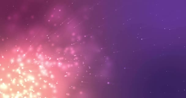 Animation Taches Lumineuses Lumineuses Déplaçant Sur Fond Violet Concept Couleur — Video
