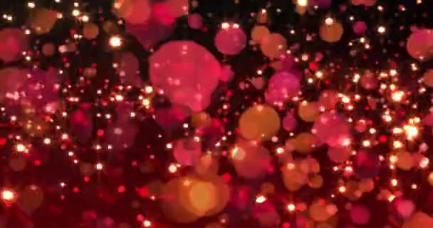 Анімація Сяючих Світлових Плям Чорному Тлі Концепція Світла Кольору Руху — стокове відео