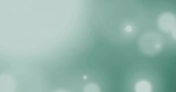 Анімація Сяючих Світлових Плям Зеленому Тлі Концепція Світла Кольору Руху — стокове відео