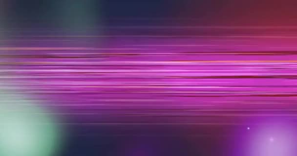 Animatie Van Gloeiende Lichtsporen Een Paarse Achtergrond Licht Kleur Bewegingsconcept — Stockvideo
