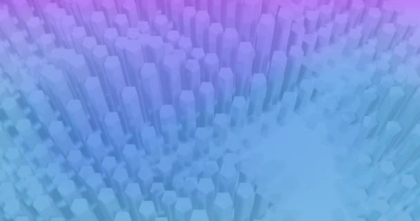 Animation Eines Pulsierenden Blocks Auf Violettem Bis Blauem Hintergrund Licht — Stockvideo