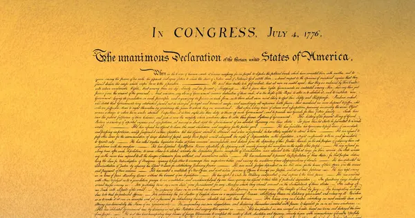 stock image Digital image of written constitution of the United States moving in the screen against brown background. 4k