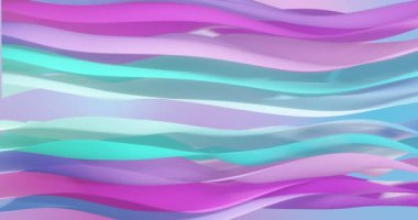 Pembeden maviye gradyan katmanların gradyan arkaplanda sallanmasının animasyonu. Renk, şekil ve hareket konsepti, dijital olarak oluşturulmuş video.