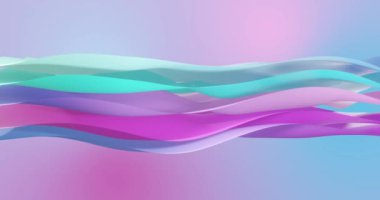 Pembeden maviye gradyan katmanların gradyan arkaplanda sallanmasının animasyonu. Renk, şekil ve hareket konsepti, dijital olarak oluşturulmuş video.