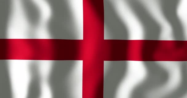 Анимация Размахивающего Флагом Англии Регби Шесть Наций Спорт Соревнования Национальная — стоковое видео