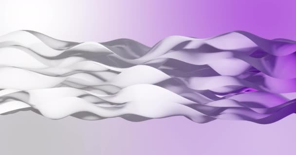 Анімація Білих Або Фіолетових Градієнтних Шарів Махають Фіолетовому Градієнтному Фоні — стокове відео