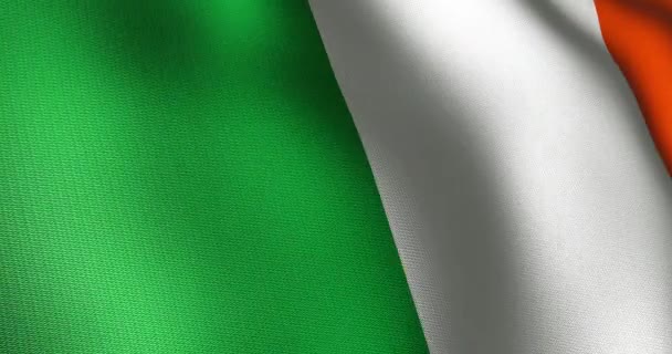 アイルランドの旗を振るアニメーション ラグビー 6カ国 スポーツ 国籍コンセプト デジタル生成ビデオ — ストック動画