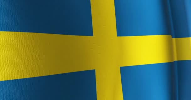 스웨덴의 깃발의 애니메이션 스웨덴의 디지털 방식으로 비디오 — 비디오