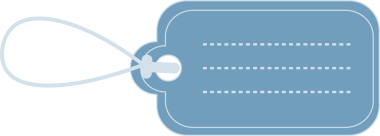 Şeffaf arkaplan, perakende ve alışveriş konsepti üzerindeki boş etiketin dijital png çizimi.