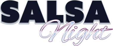 Şeffaf arkaplanda salsa gece metninin dijital png çizimi. İzole görüntü, eğlence, boş zaman ve iletişim konsepti.