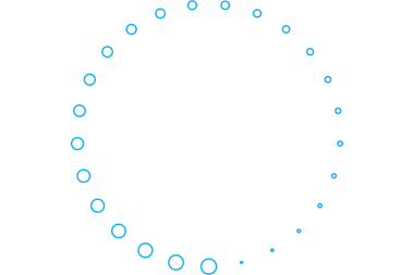 Şeffaf arkaplandaki mavi dairelerin dijital png çizimi. İzole görüntü, şekil ve şablon kavramı.